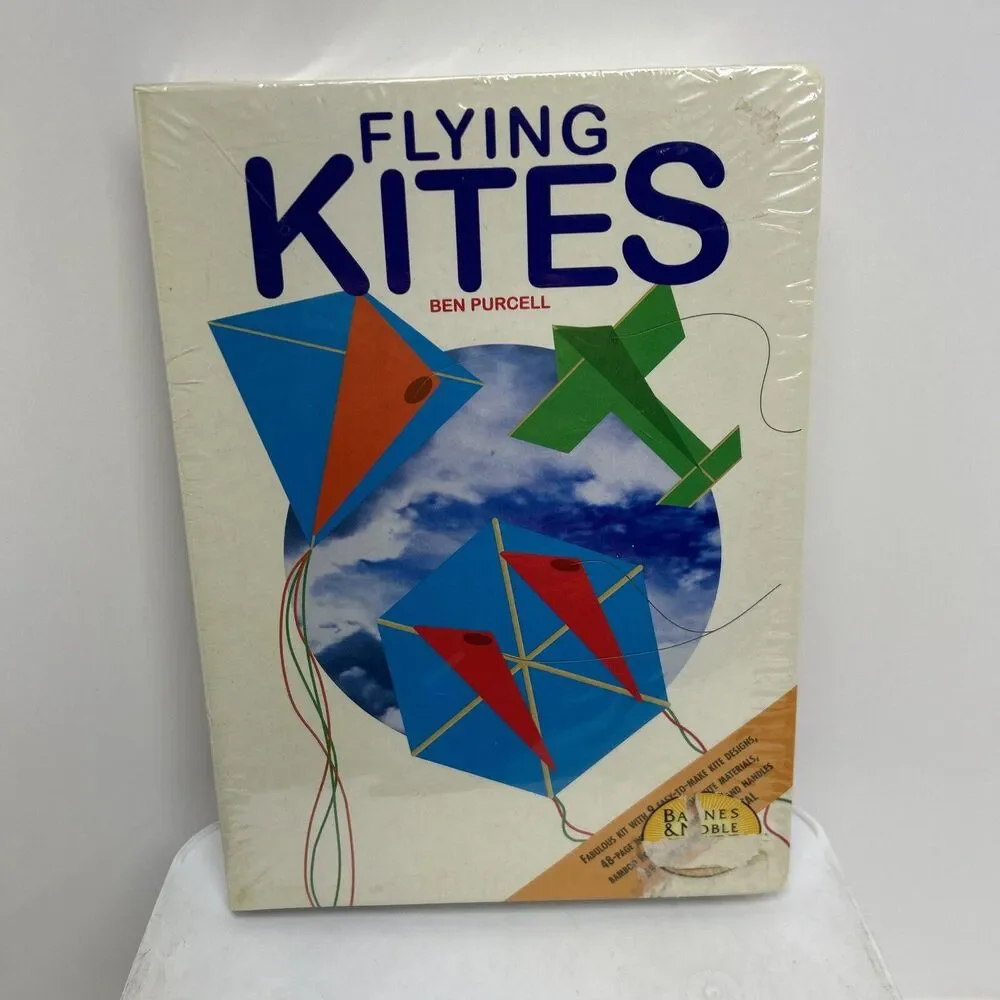 FLYING KITES by Ben Purcell (with Kite Making Supplies Kit) New from 1999! RARE!